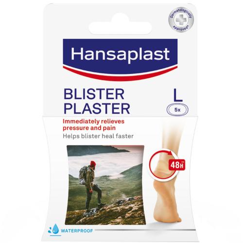 Hansaplast Blister Plaster Large Αδιάβροχα Υδροκολλοειδή Επιθέματα για Φουσκάλες 5 Τεμάχια